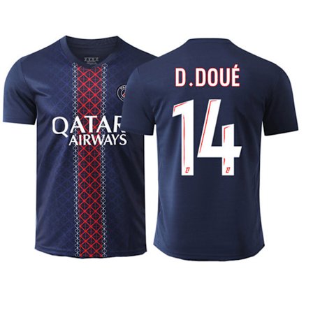 25-26 Paris F.C. Hemma NO.14 D.DOUE Uniform Fotbolls T-shirt S-2XL