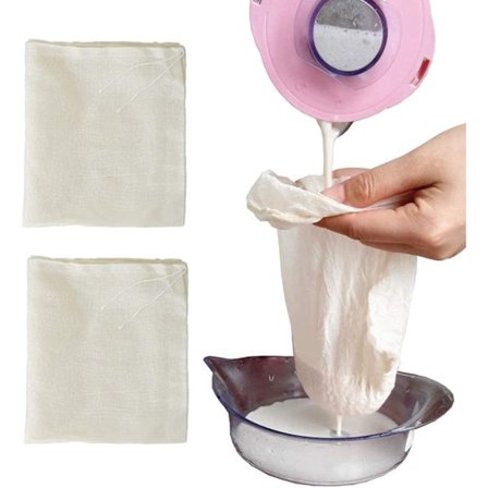 Cheesecloth-poser til varm te og mælk - Genanvendelige - til filtrering af kold kaffe - Mesh-kogeposer til fremstilling af krydderier, ost, 8*10cm