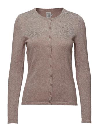 A8661, Milasz R-Neck Cardigan Strikkegenser Cardigan Rosa Saint Tropez