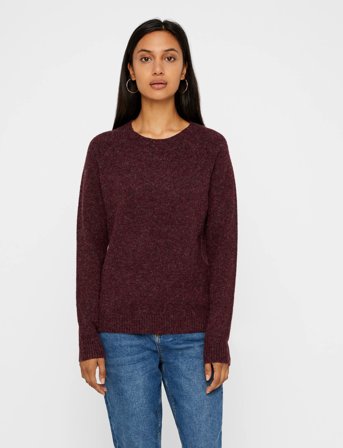 Vero Moda Vmdoffy Ls O-Neck Blouse Ga Noos - Purple - XL