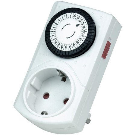Gelia 4055340191 Klokkestrømbryter jordet, døgn, Strømbrytere & vegguttak