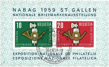 Schweiz 1959 - MICHEL 16 - Stemplet miniark