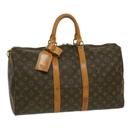 Louis Vuitton Vintage, pre-owned Canvas Keepall Bruin, Dames, Maat:ONE Size