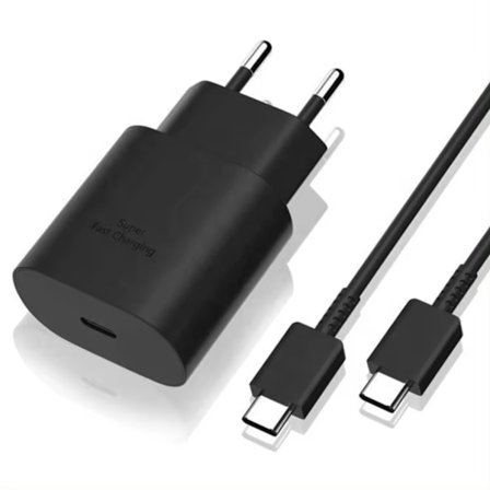 Lader til Samsung 25W Adapter + 2M Kabel - Svart 2 m