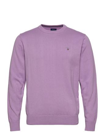 Classic Cotton C-Neck Neulepaita Pyöreä Kaula-aukko Liila GANT