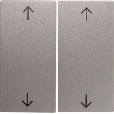 Hager 16441404 Vippearm dobbelt, 4 pilsymboler Sølv, Strømbrytere & vegguttak