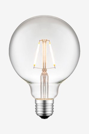 Aneta Lighting - Lyskilde Globe Ø95 E27 LED - Transparent - Lyskilder & pærer - Fra Homeroom