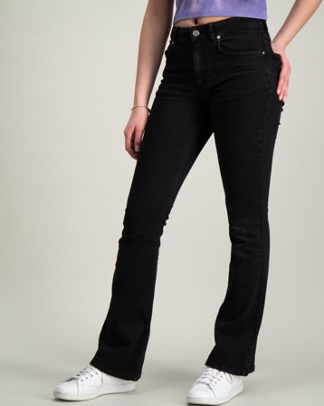 RYVLS Mid Waist Flare Denim Svart Jeans Jente - Kids Brand Store