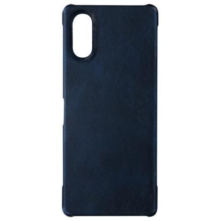 Taske til Sony Xperia 5 V Stiv imiteret læderbelægning Midnight blue