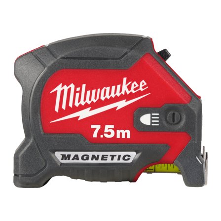 Milwaukee 4932492469 Måttband 7,5 m, magnetiskt, LED, Mått & vattenpass