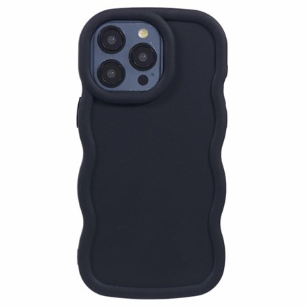 iPhone 13 Pro Max Mobilcover Bølget Sort