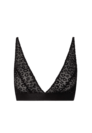 Understatement Mesh Plunge Bralette Bh Dam Svart S