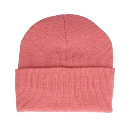 Yupoong - Růžový cuff Beanie - Heavyweight Coral Beanie @ Hatstore