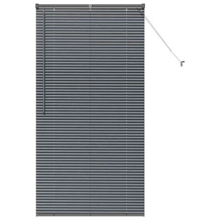 Venezianiska aluminiumshutter - vidaXL - Mörkgrå - 95x175 cm - Matt finish - Manuell funktion