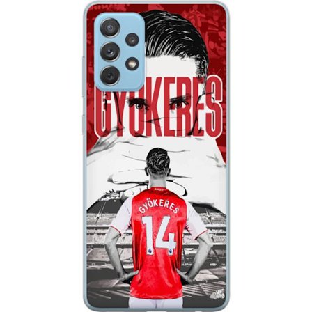 Yhteensopiva Puhelinkuori Samsung Galaxy A52 5G Viktor Gyökeres Arsenal - Jalkapallomotiivi paidalla numerolla 14 areenalla