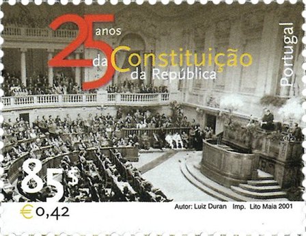 Portugal - Forfatningen - Postfrisk frimærke