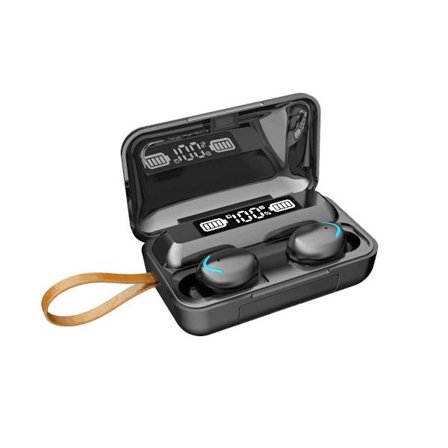 Trådløse Bluetooth 5.1 IPX5 Vanntett Ørepropper Hodetelefoner Latch Svart