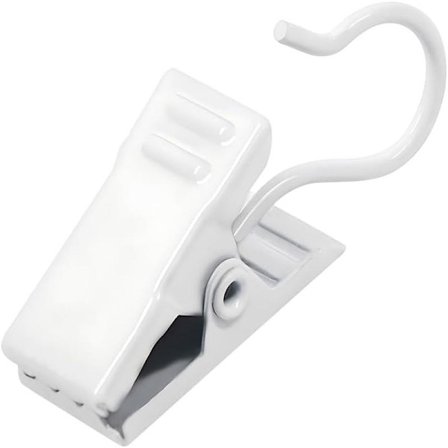 100-pakning gardinklemmer (hvite)