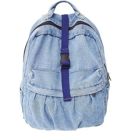 Casual Denim Rygsæk Håndtaske, Let Rygsæk Skuldertaske/Blå