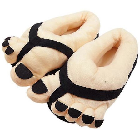 Morsomme fotplysj tøfler, kreative myke såle slip-on vintersko