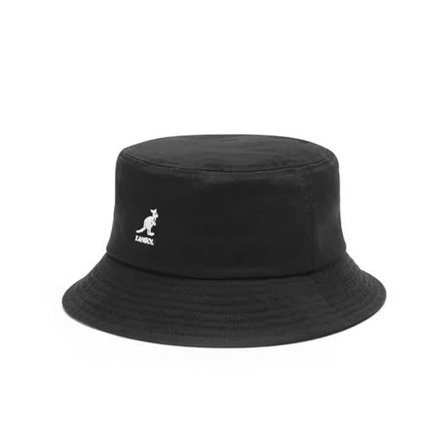 Klassisk Kangol Bermuda vasket fiskehatt bøttehatt menn kvinner flate bomullshatter hodeplagg svart