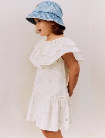 Wheat Dress Bitten - Cream - 98