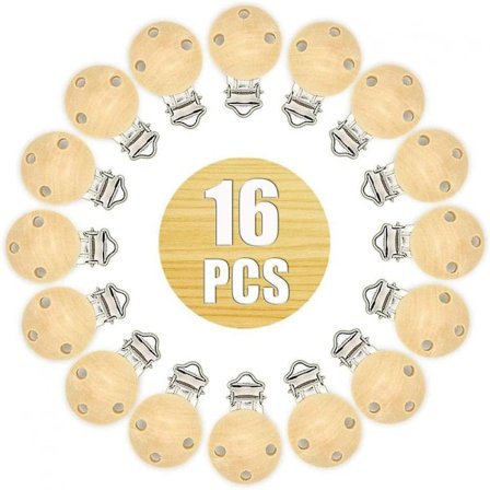 Smokk klips i tre - Smokk klips i tre - Smokk klips i tre sett - Smokk i tre