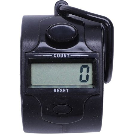 Mini 5-sifret LCD digital display digital håndholdt telleapparat hvit