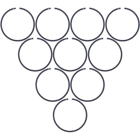 10 kpl/erä männänrenkaat 45mmx1.2mm Yhteensopiva Husqvarna 350 353 351 346 346xp Jonsered CS2150 CS2152