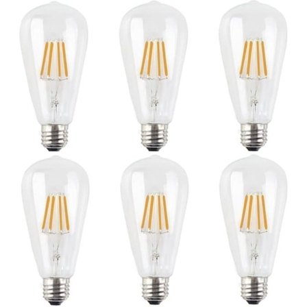 6X E27 LED-lampa 4W dimbar vintage Edison