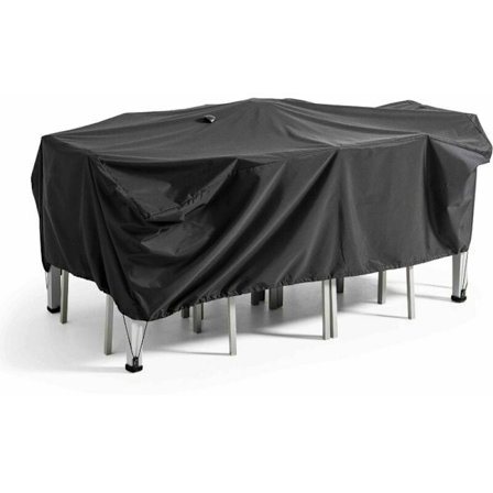 Möbelskydd för trädgårdsbord 200 x 130 x 60 cm svartSvart