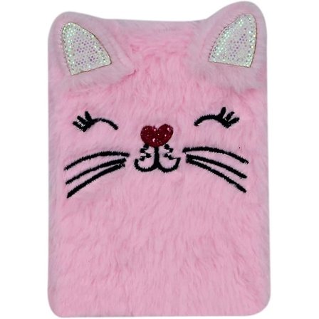 Ihana Eläinvihko Lapsille Pehmoinen Päiväkirja Tytöille Naisille Teineille Söpö Kissa Karvainen Journal Kirjoituslevy A6 Ruutu 160 Sivua