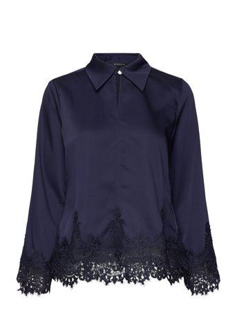 Cedarsbbelaina Blouse Navy Bruuns Bazaar