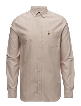 Ls Deckchair Stripe Shirt Pink Lyle & Scott