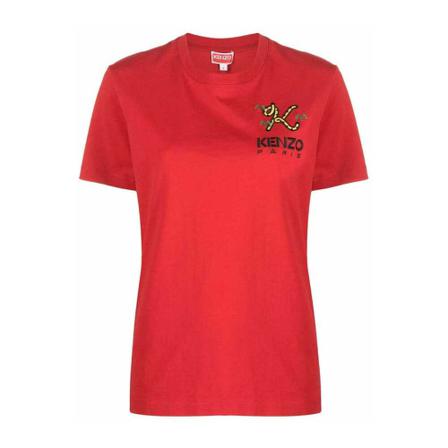 Kenzo, T-Shirts Rood, Dames, Maat:M