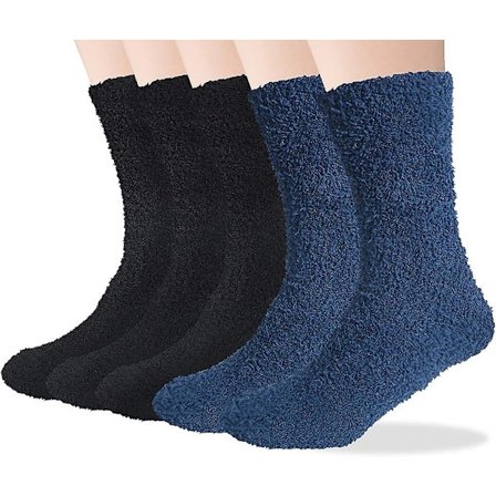 5 Par Herre Myke Sokker Vinter Tykke Termiske Sokker Varme Hjemmesko Sokker