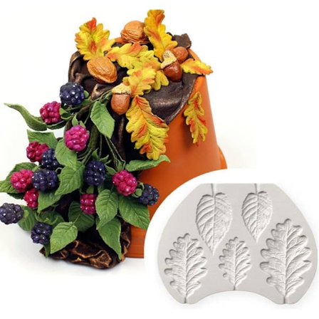 Bladsilikonform Rose Blomst Fondantformer DIY Kakedekorering