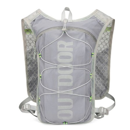 Nylon rygsæk, multifunktionel løberygsæk, Grå