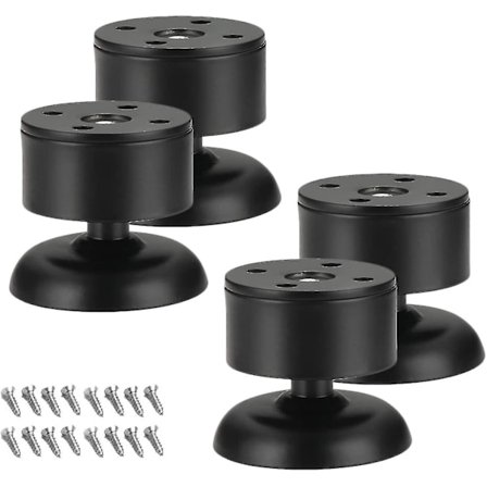 Møbelben, 4 stk. Rustfrit Stål Sofaben, Justerbare Skabsben