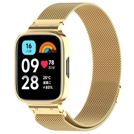 Xiaomi Redmi Watch 3 Active / Lite 3 milanese metallarmband med lock - Guld