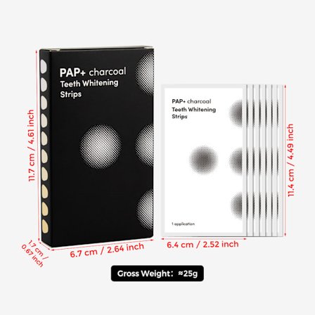 7 par blege strips v34, kraftig blegning og fjernelse af pletter, lysner tænder.