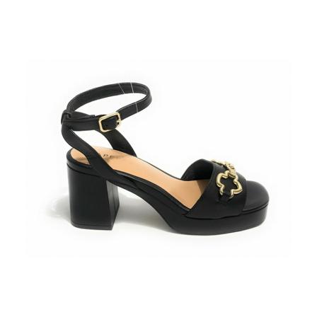 Apepazza Perla TC 80 Sandal in Leather Ds22Ap11 S2Patty02 Sort, Dame Sandaler med hæl, Størrelse: 38 EU