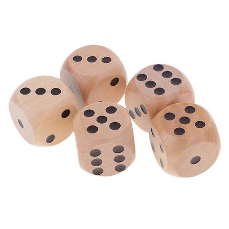 2x5 kpl/setti 3cm Puinen Noppa D6 Kuusipuolinen Pisteellinen Noppa D&D TRPG Leikki Musta