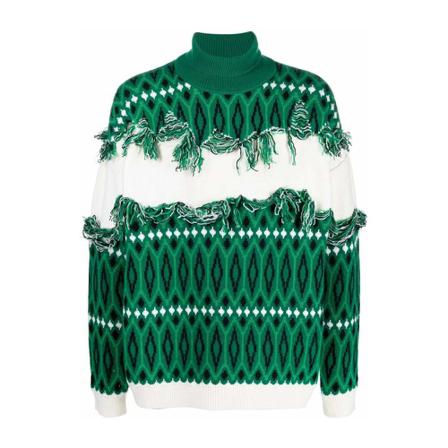 Etro Turtlenecks grön, Herr Stickade tröjor, Herr, Storlek: S