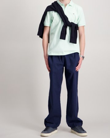 GANT COTTON LINEN PANTS Blauw Broeken Jongens - Kids Brand Store