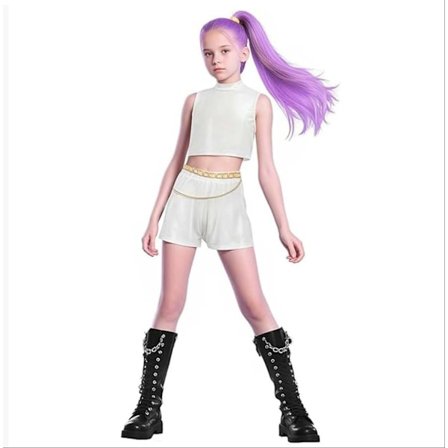 2025 Demon Hunter K-Pop Kostume | Halloween Kostume til Piger Cosplay (uden sko)-FM-