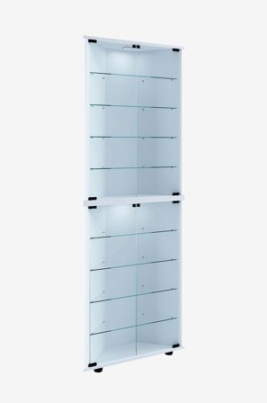 VCM - Vcm Hjørnevitrineskab Vecko Maxi med fødder - Hvid - Skabe - Fra Homeroom