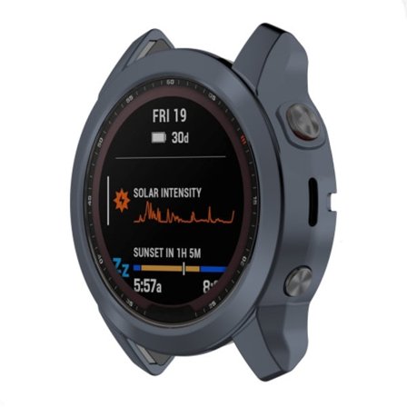 För Garmin Fenix ​​7S TPU Halvpack Hollowed Electroplating Watch Case