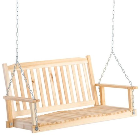Rootz Garden Swing - Keinutuoli - Puutarhakeinu 2 hengelle - Kuusi - Teräs - Luonnollinen - 117 cm 69 cm x 60 cm