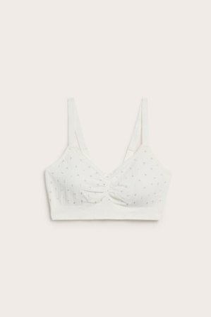 Kappahl | Sømløs BH med blondedetaljer | Offwhite